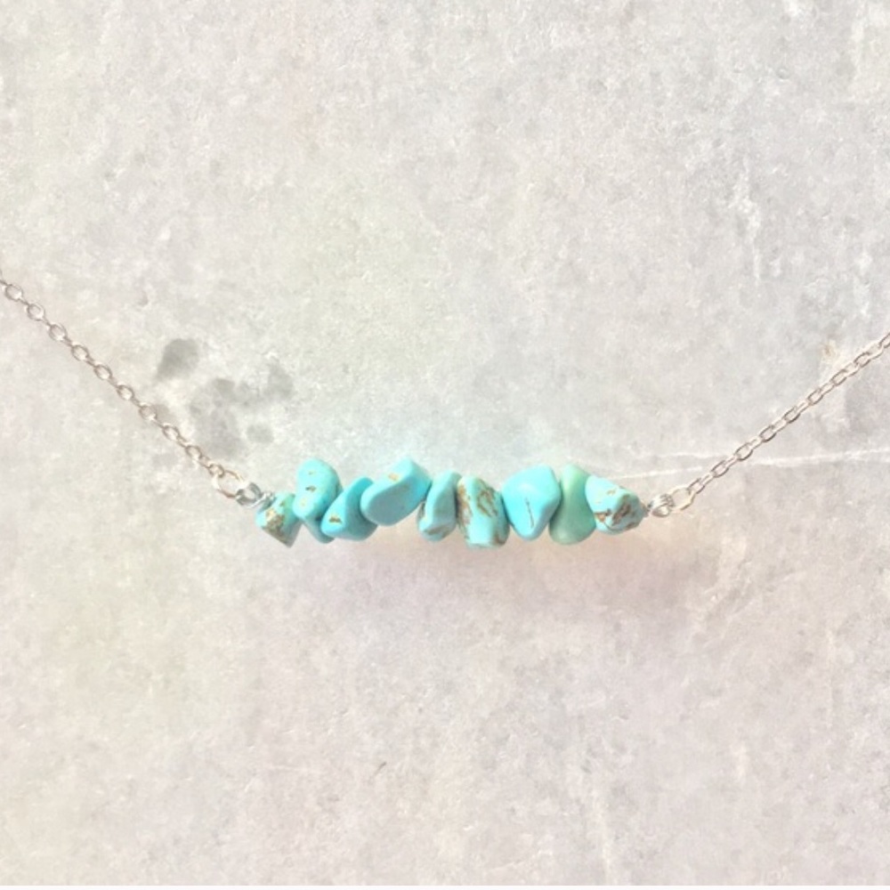 Turquoise Bar on Silver